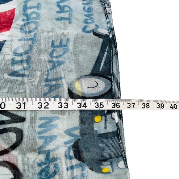 SCARF London Great Britain Tower England Rectangle Oversize Shawl Hijab Turban - Picture 7 of 8